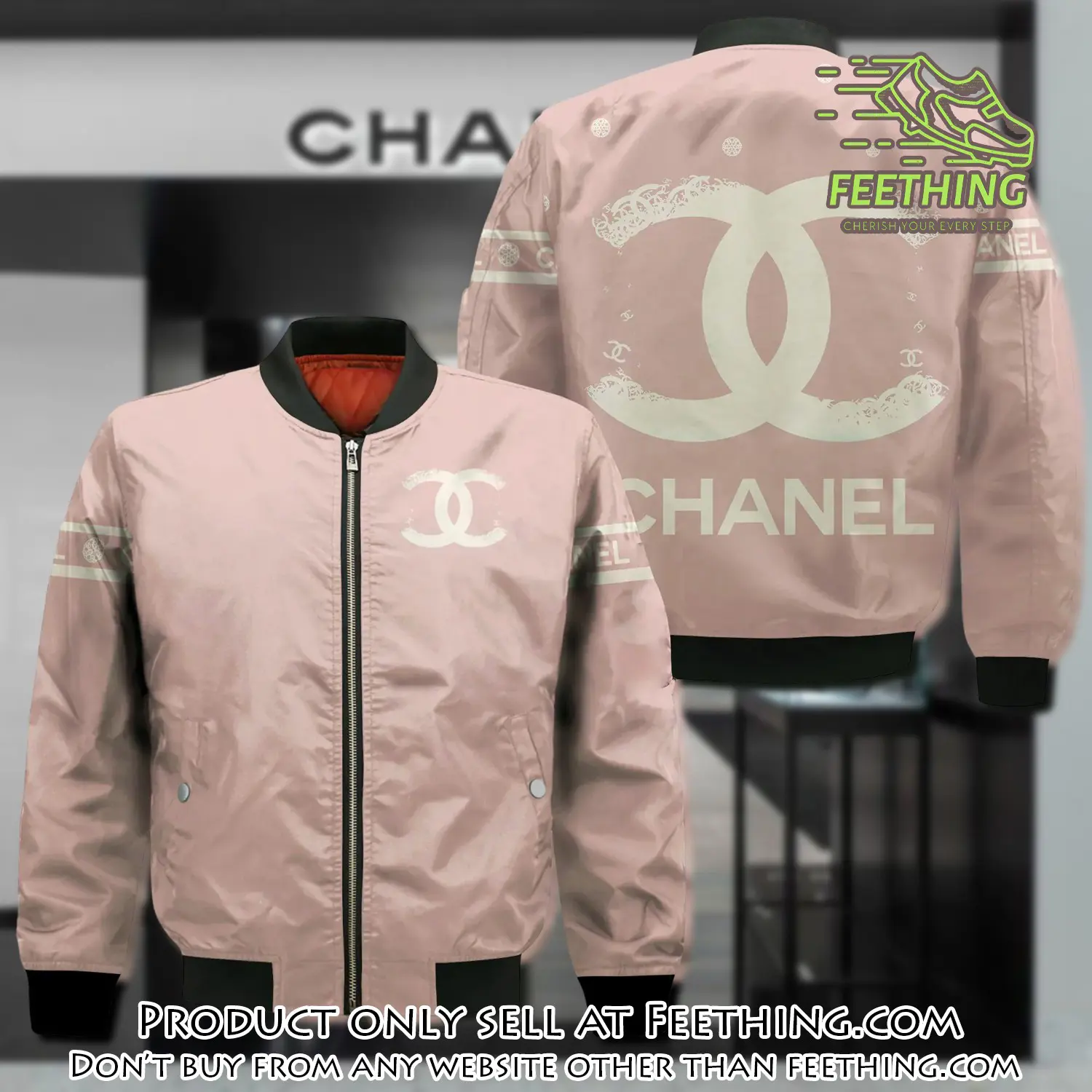 Chanel bomber jacket luxury brand clothing clothes outfit ft3551018